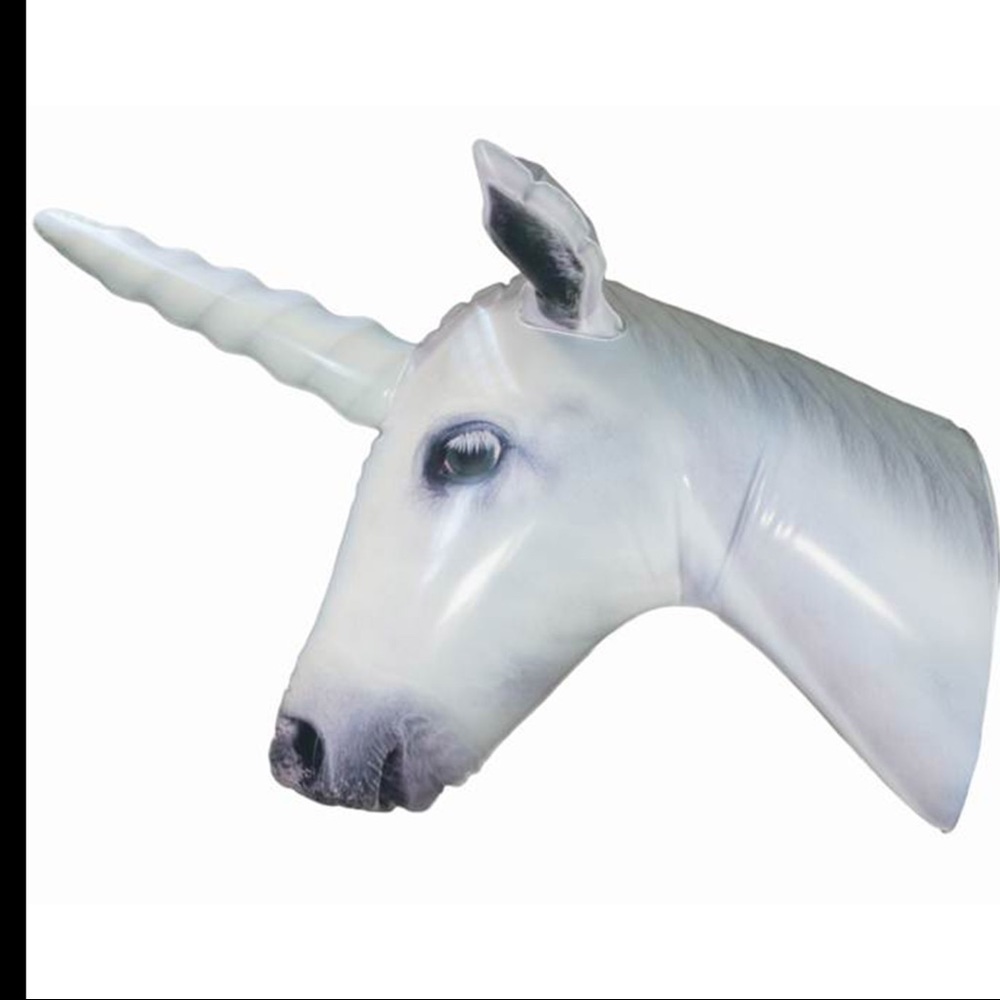Large inflatable unicorn head